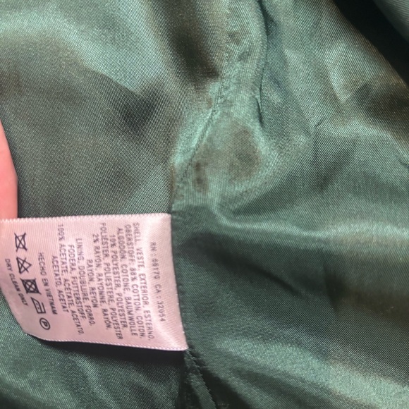 Anthropologie Elevenses Green Pink Tamarisk Lattice Coat Preppy Womens 8 - Picture 4 of 7